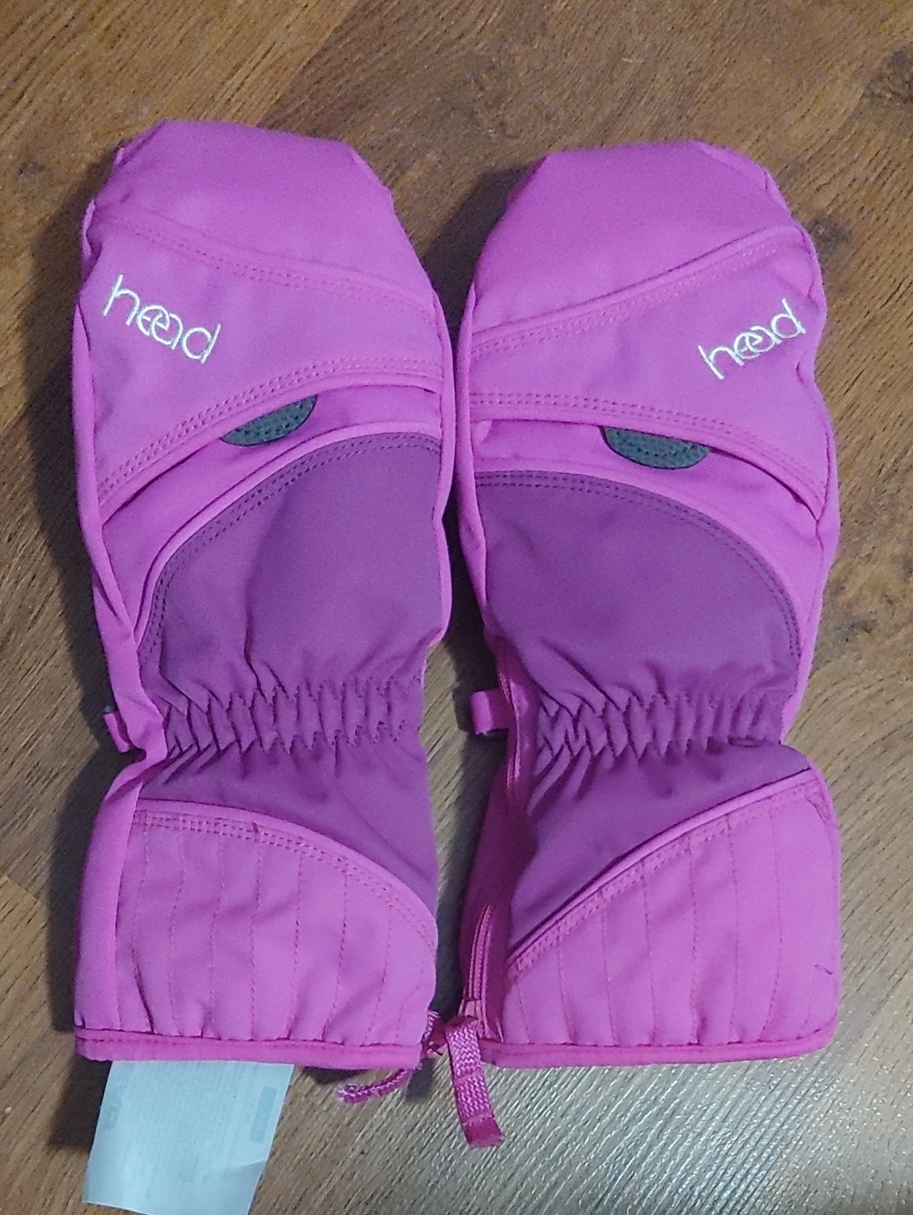 ✅$5 Add On Head Kids Two-Tone Pink Winter Mittens Sz Med